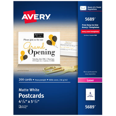 Avery Printable Postcards, 4.25